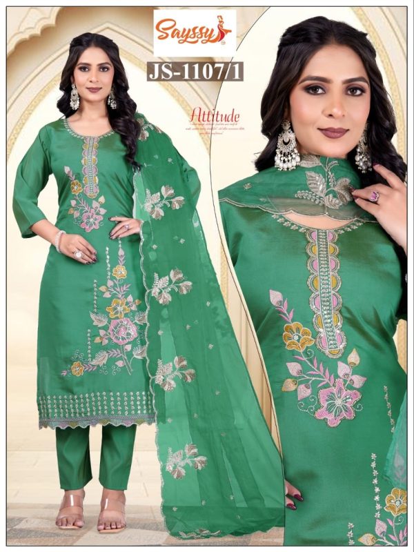 Green Roman Kurta Set