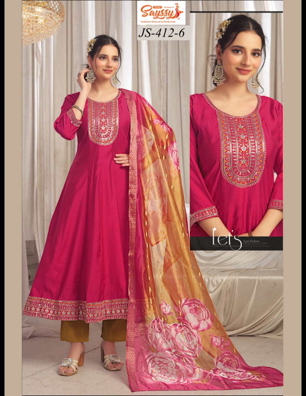 Rani Pink Roman Kurta Set