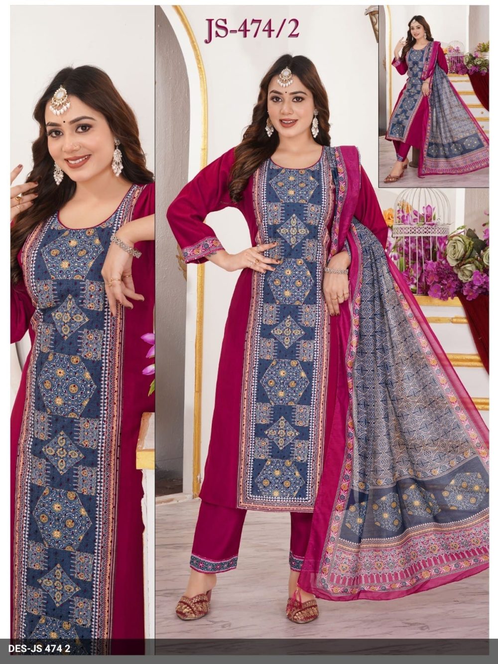 Rani Pink Vatican Kurta Set