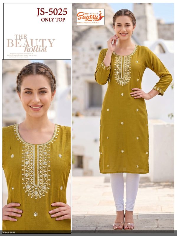 Mustard Yellow Roman Kurti