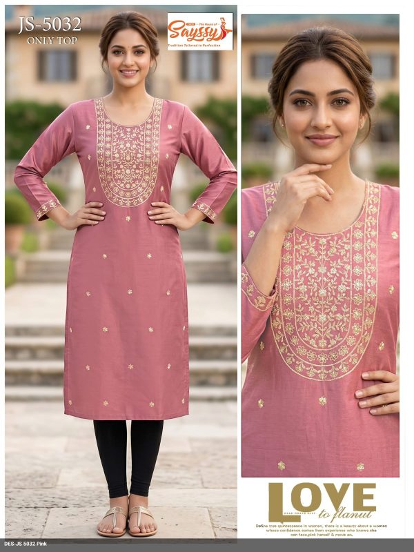 Pink Roman Kurti
