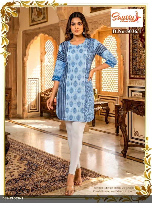 Blue Cotton Kurti