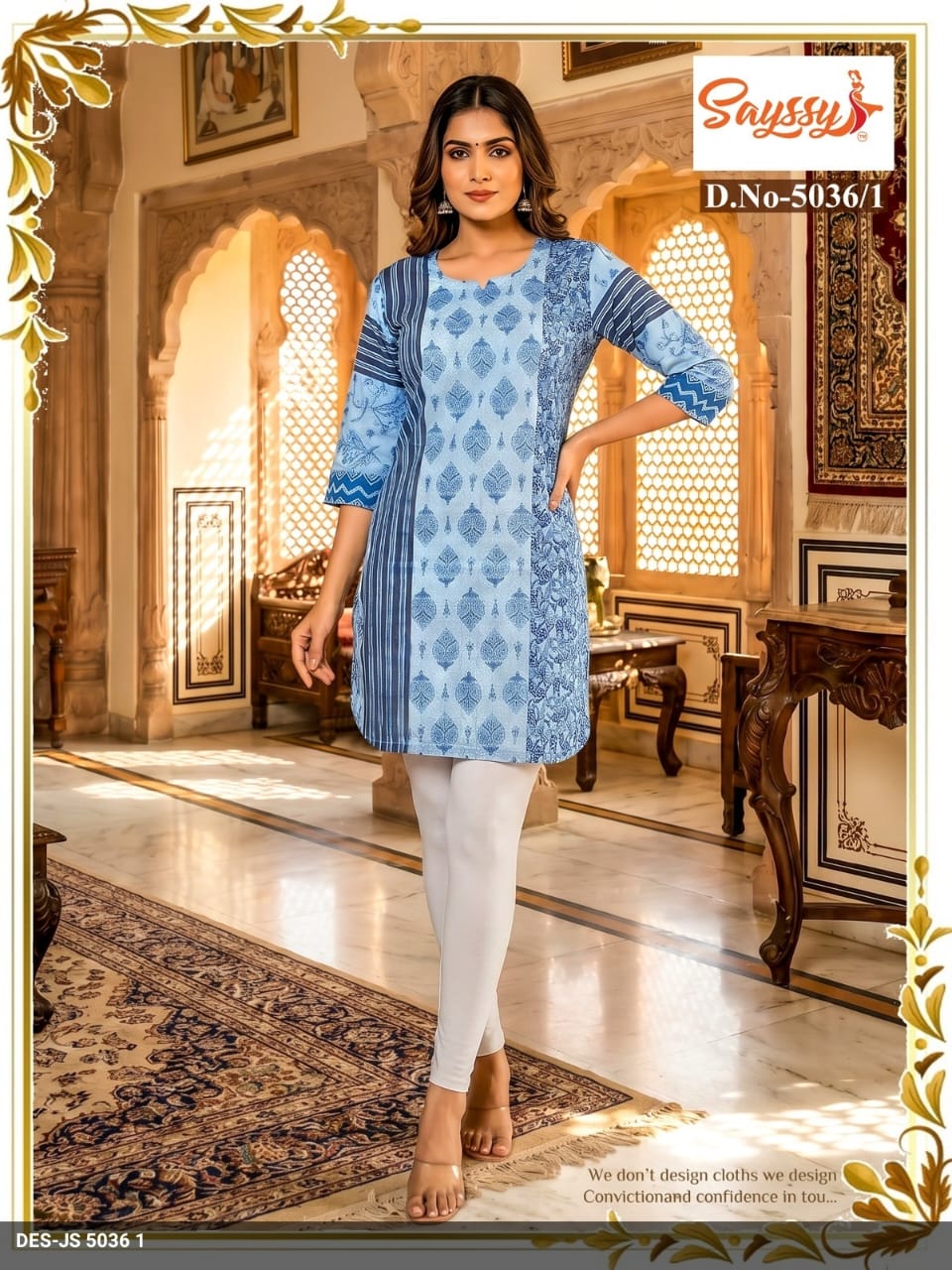 Blue Cotton Kurti