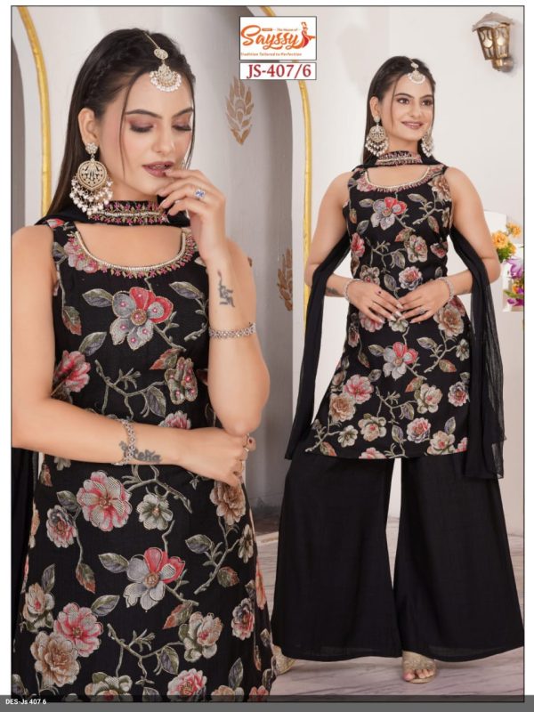 Black Embroidered Vatican Kurta Set