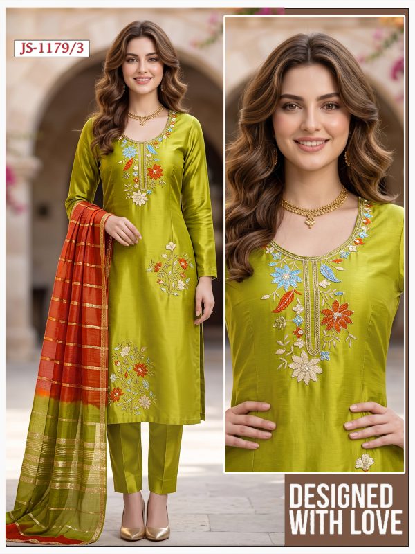 Mehndi Roman Kurta Set