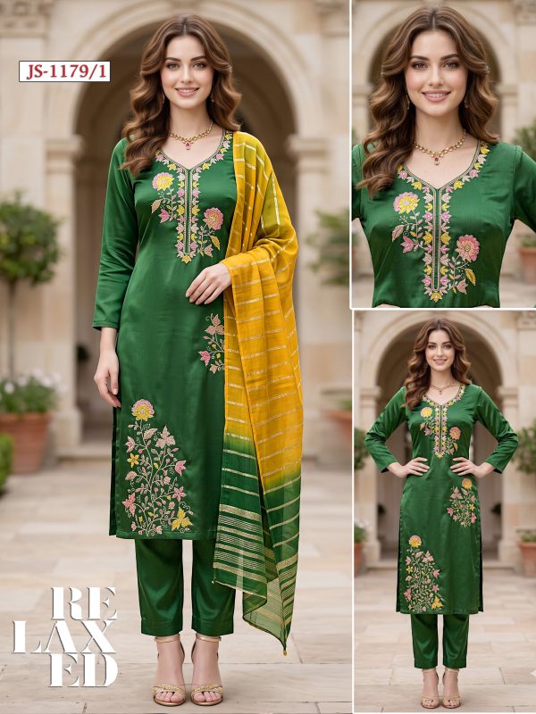 Green Roman Kurta Set