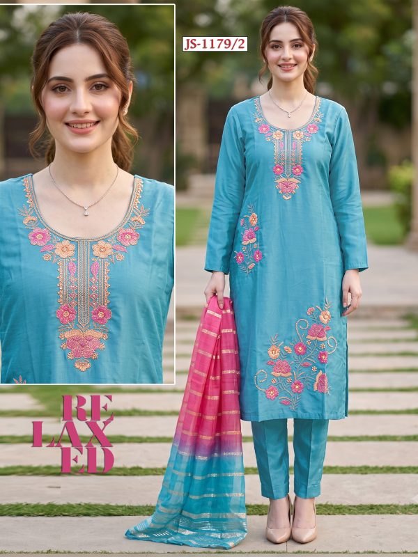 Sky Blue Roman Kurta Set