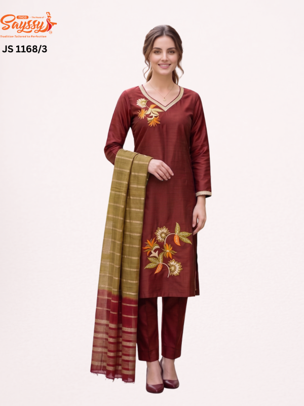 Rust Shimmer Kurta Set