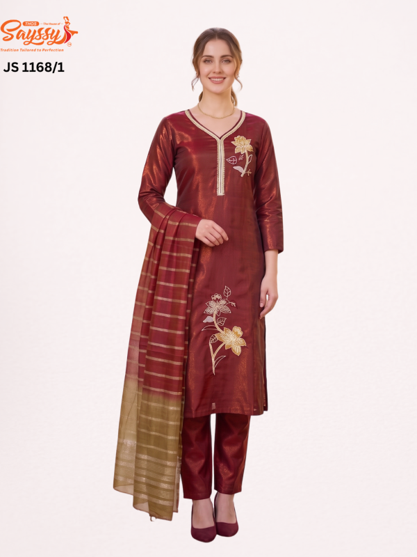 Rust Shimmer Kurta Set
