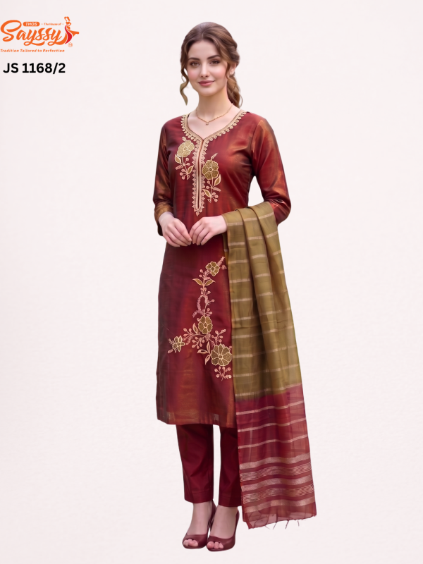 Rust Shimmer Kurta Set