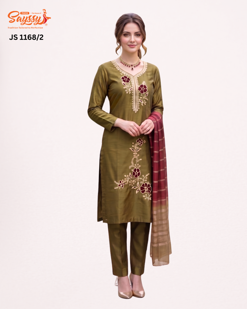 Mehndi Shimmer Kurta Set