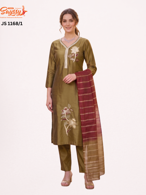 Mehndi Shimmer Kurta Set