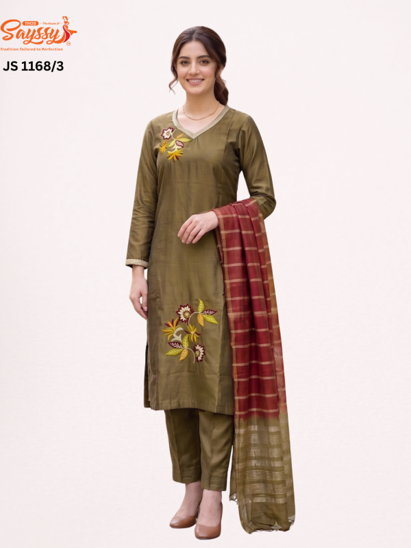 Mehndi Shimmer Kurta Set