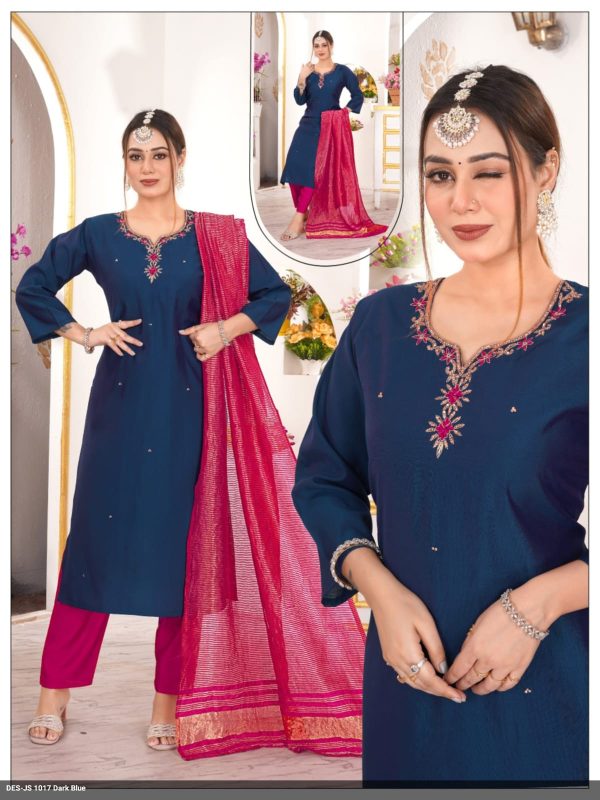 Dark Blue Roman Kurta Set