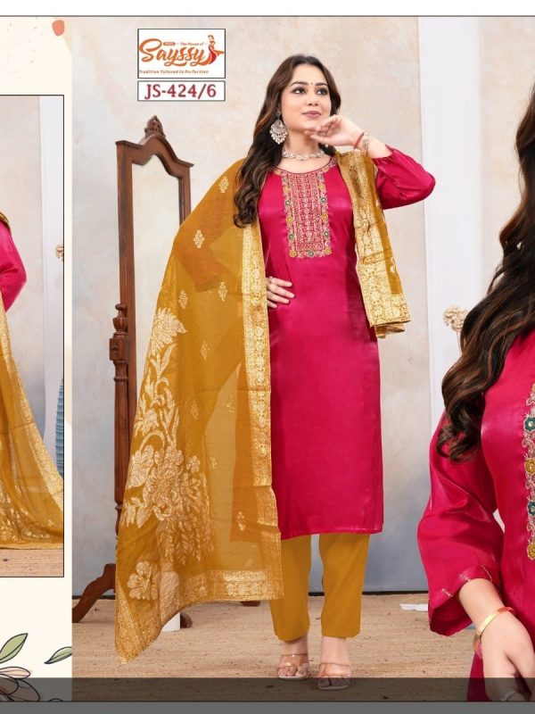 Rani Pink Roman Kurta Set