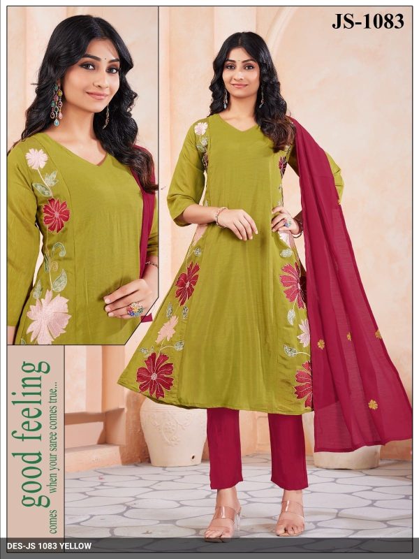 Green Mul Cotton Kurta Set