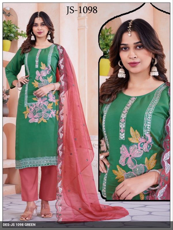 Green Roman Kurta Set
