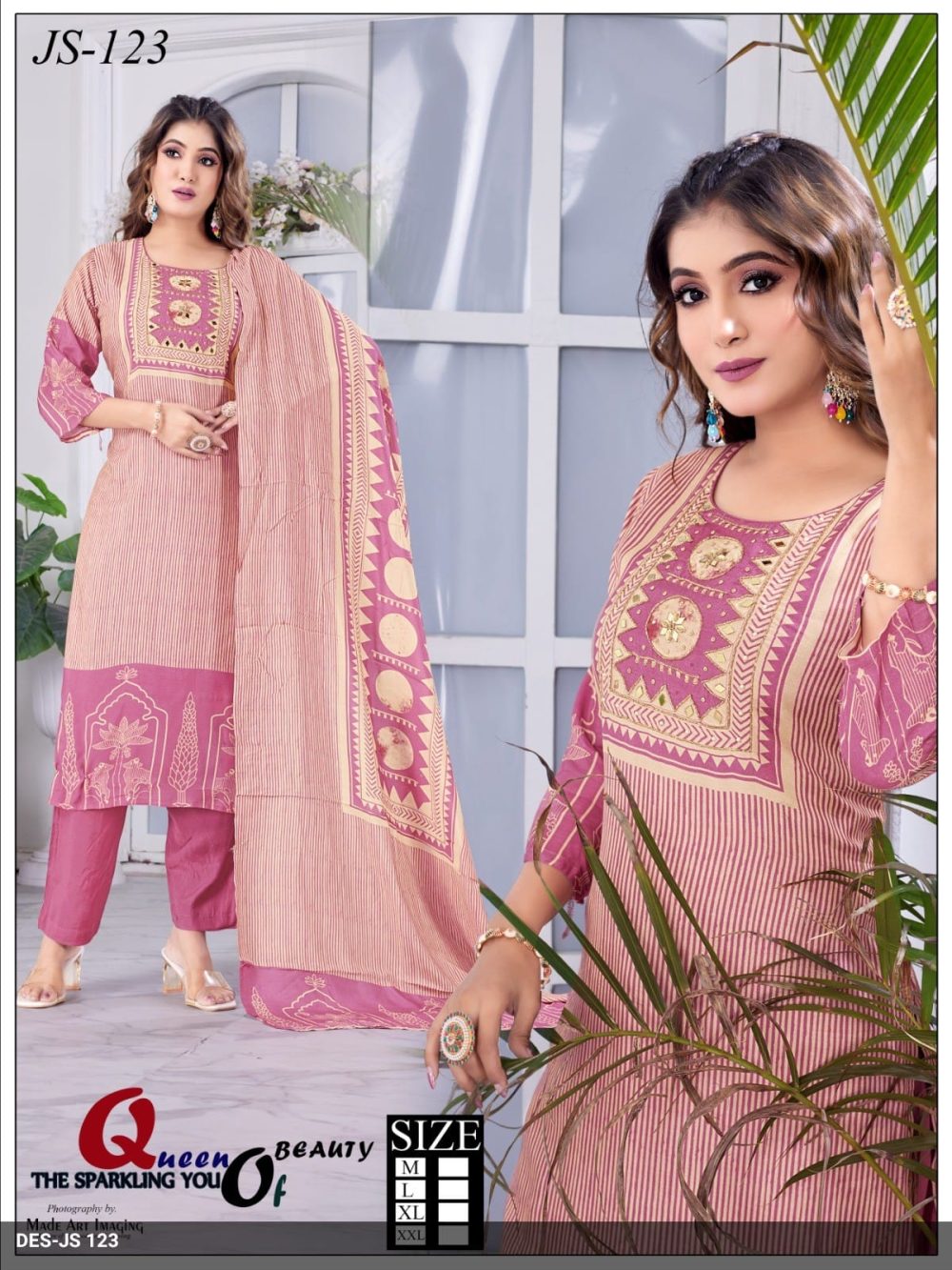 Wine Pure Muslin Kurta Set