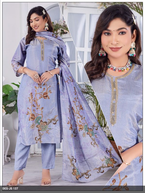 Lavender Pure Cosmos Kurta Set