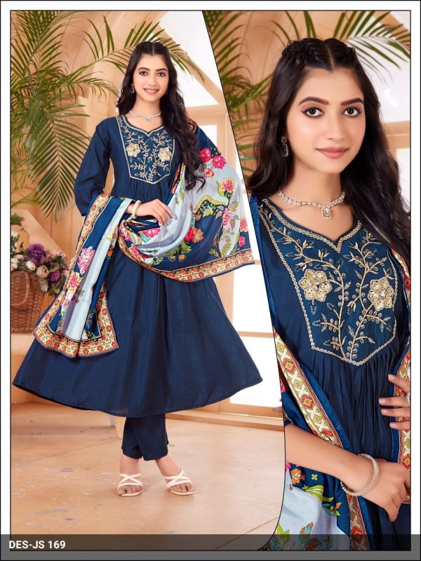 Dark Blue Roman Kurta Set