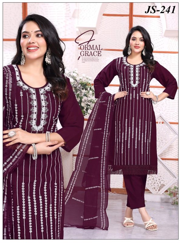 Dark Purple Roman Kurta Set