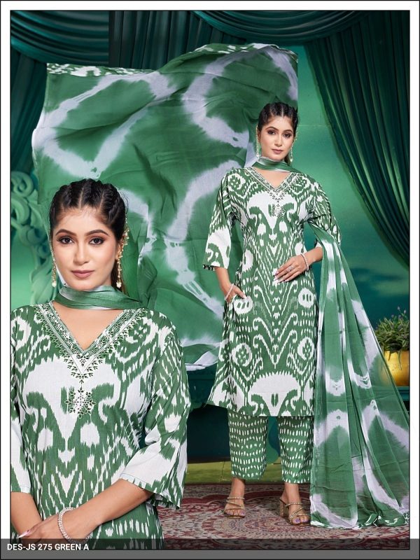 Green Pure Cotton Kurta Set