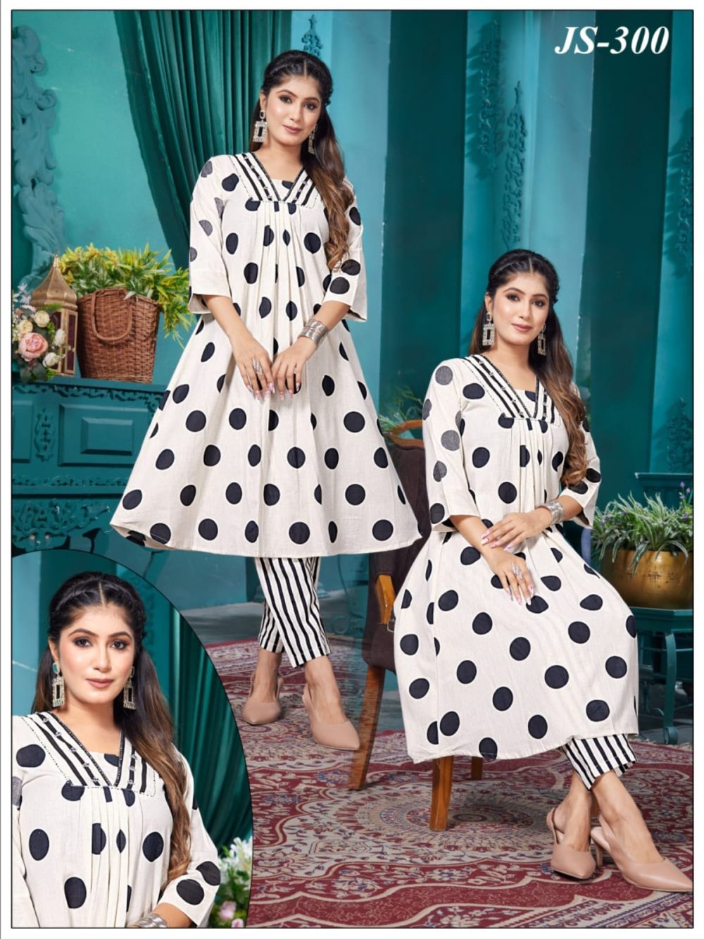 Black Cotton Flex Co-ord Set