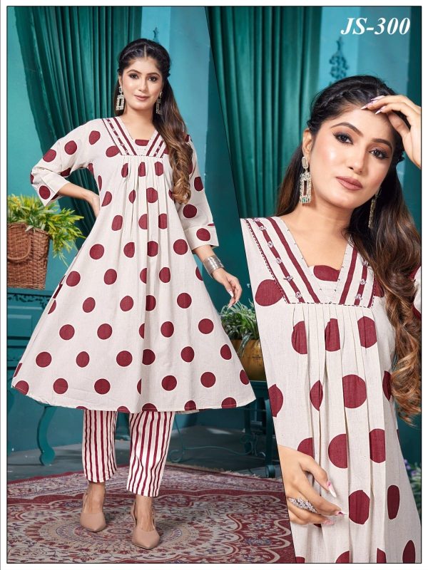 Red Cotton Flex Co-ord Set