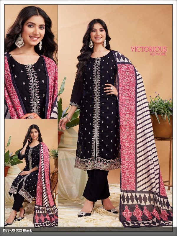 Black Vichitra Kurta Set