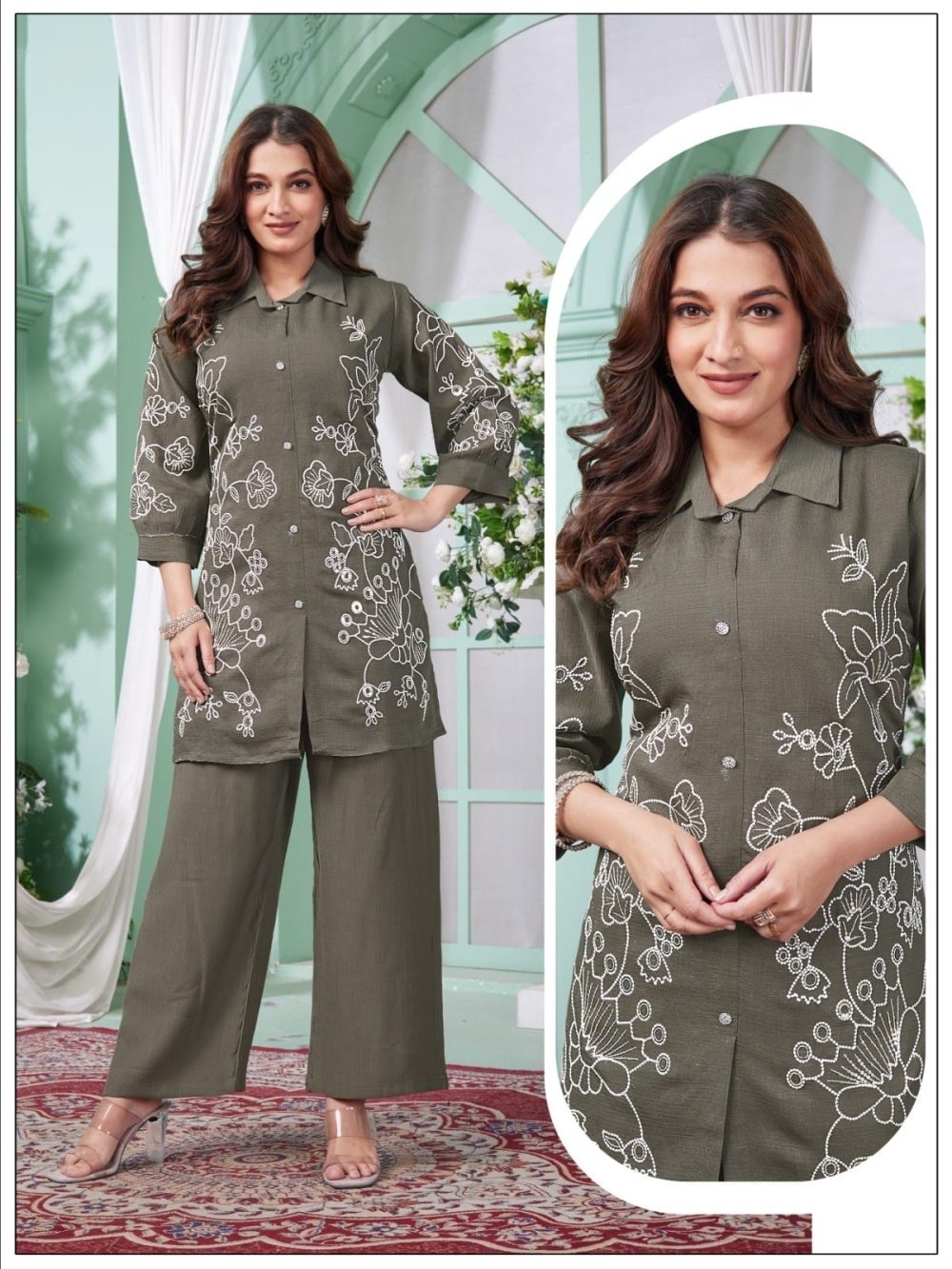 Green Caramel Co-ord Set