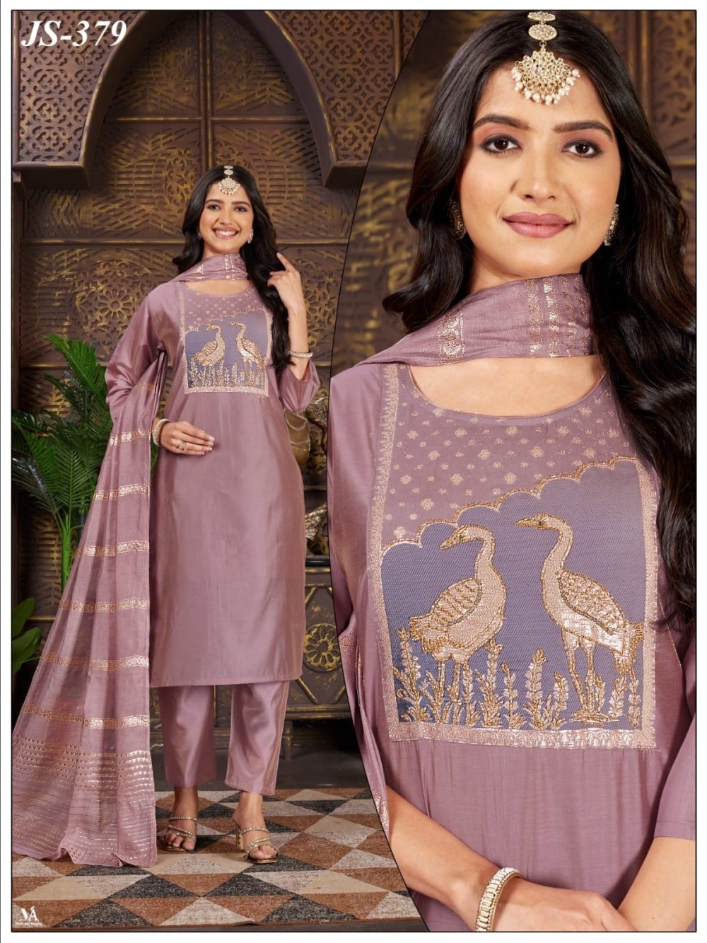 Lavender Shimmer Kurta Set