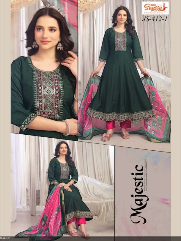 Bottle Green Roman Kurta Set