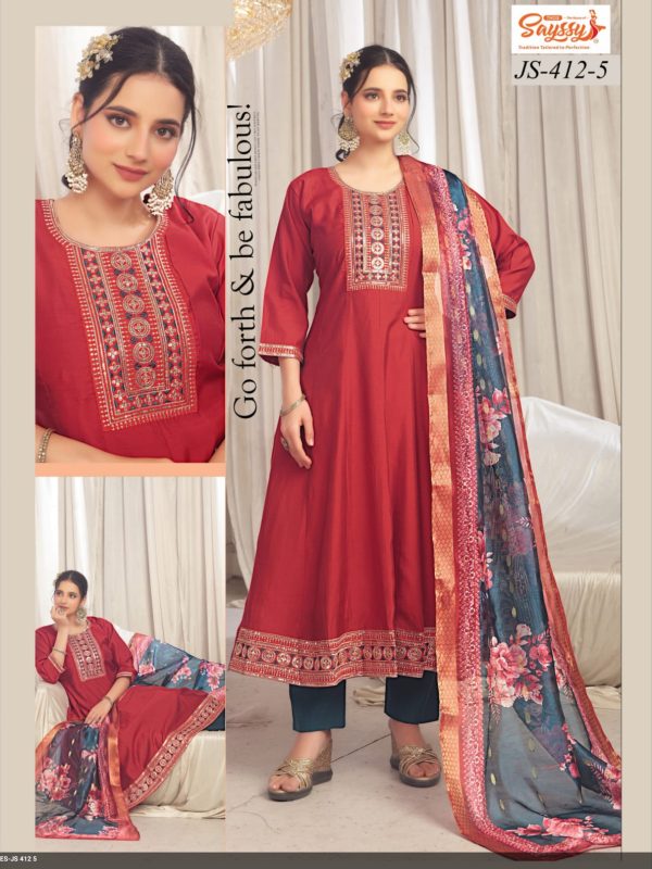 Cherry Red Roman Kurta Set