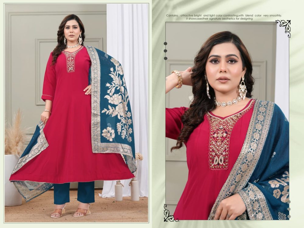 Rani Pink Roman Kurta Set