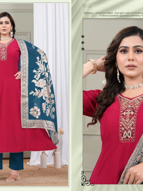 Rani Pink Roman Kurta Set