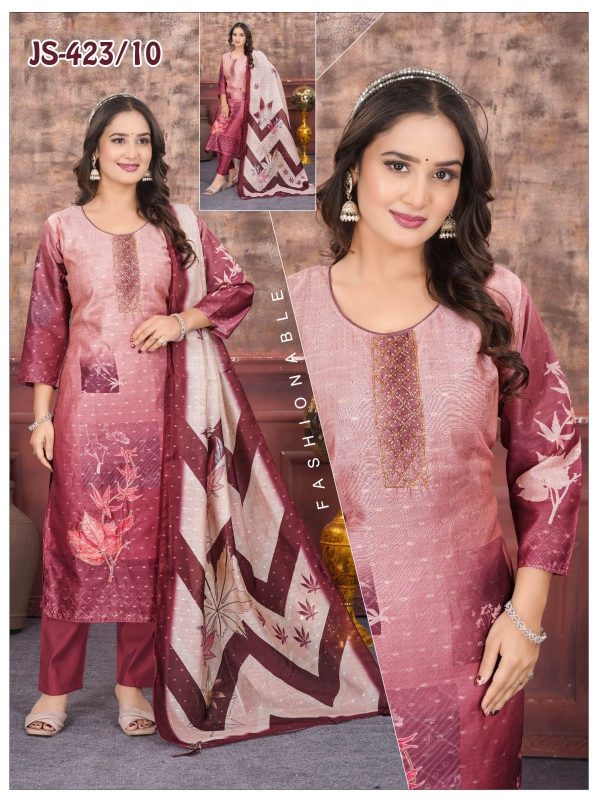 Pink Roman Kurta Set