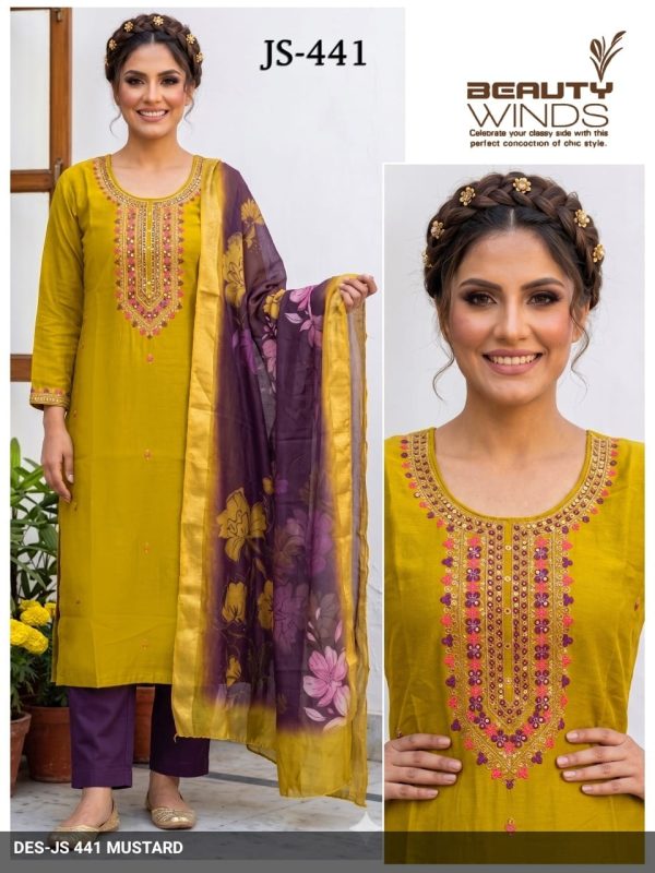 Mustard Yellow Roman Kurta Set