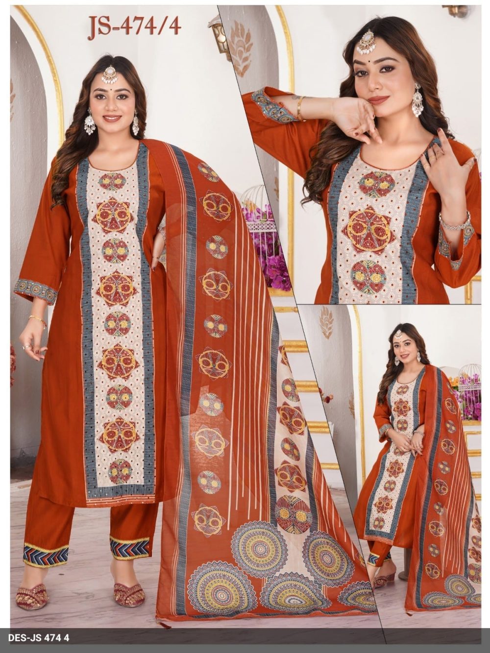 Rust Vatican Kurta Set