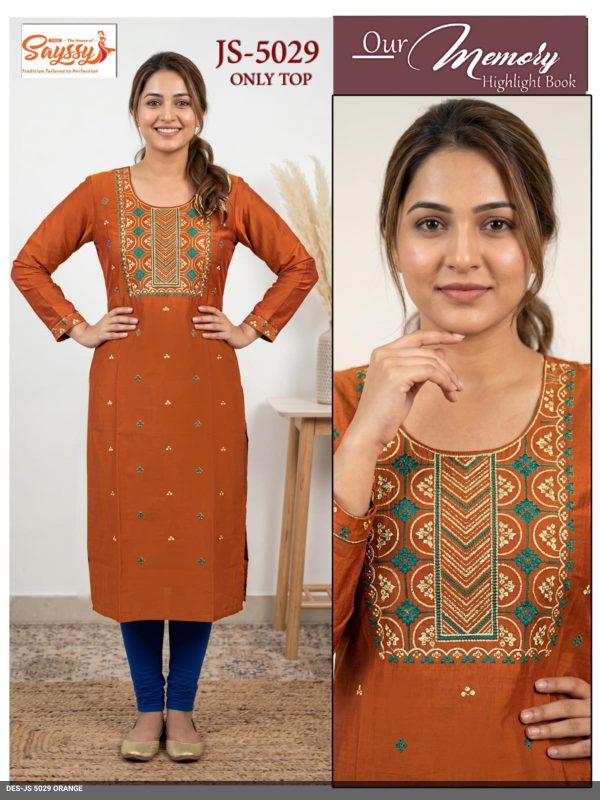 Orange Roman Kurti