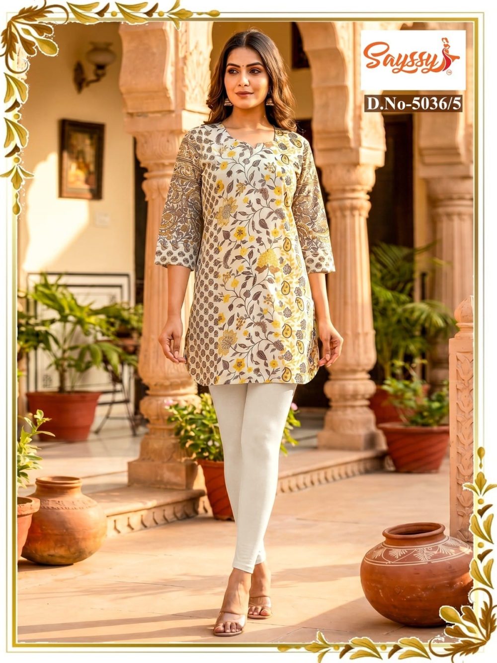 Yellow Cotton Kurti