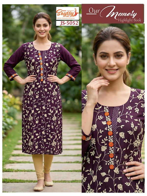 Dark Purple Roman Kurti