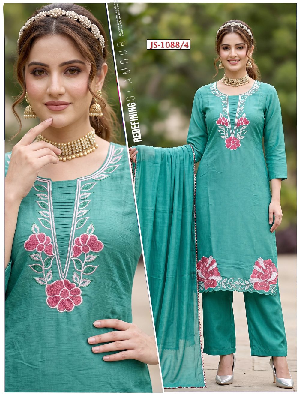 Rama Mul Cotton Kurta Set