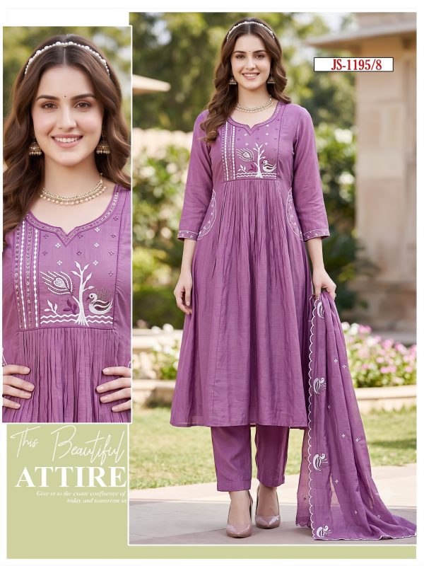 Light Purple Mul Cotton Kurta Set