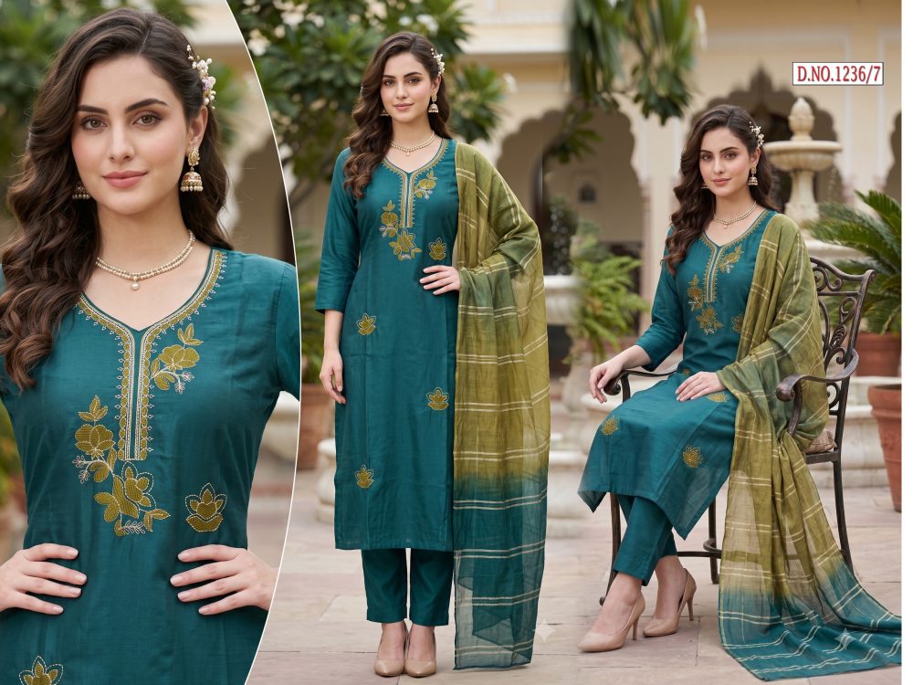 Rama Embroidered Rangeela Kurta Set