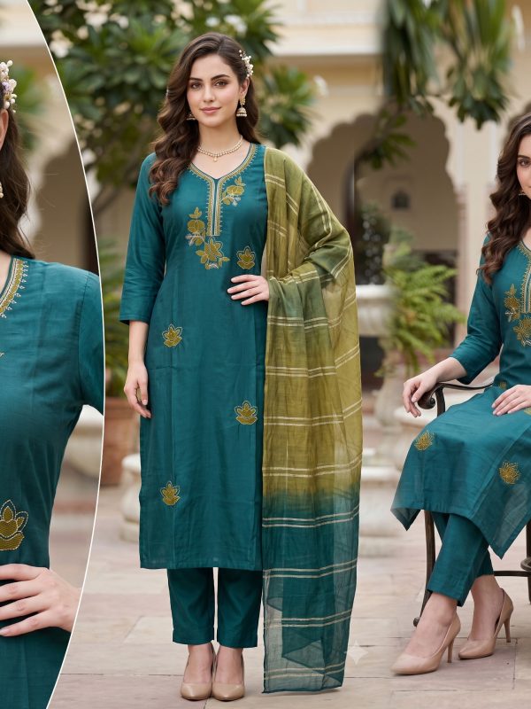 Rama Embroidered Rangeela Kurta Set