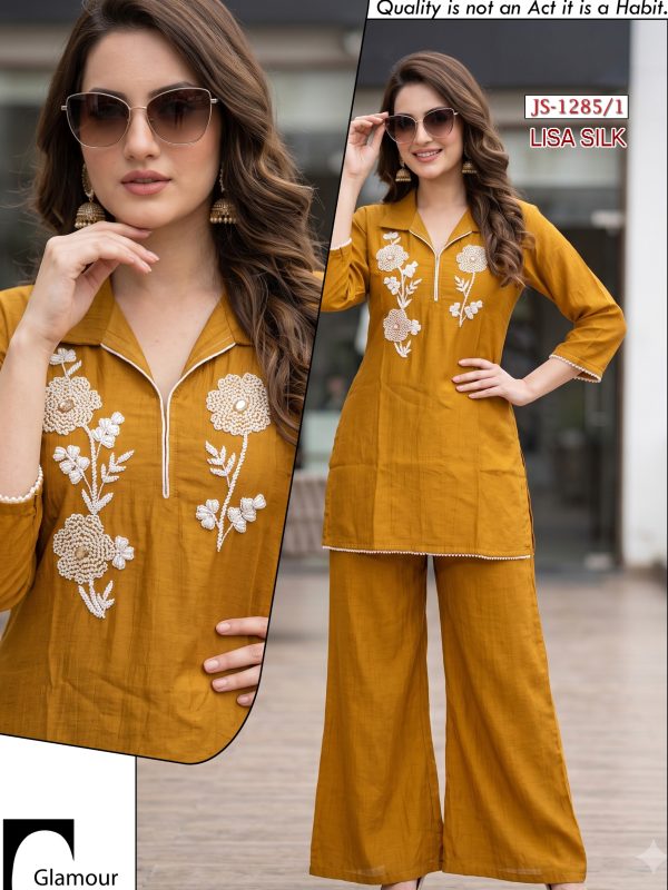 Dark Mustard Lisa Silk Co-ord Set