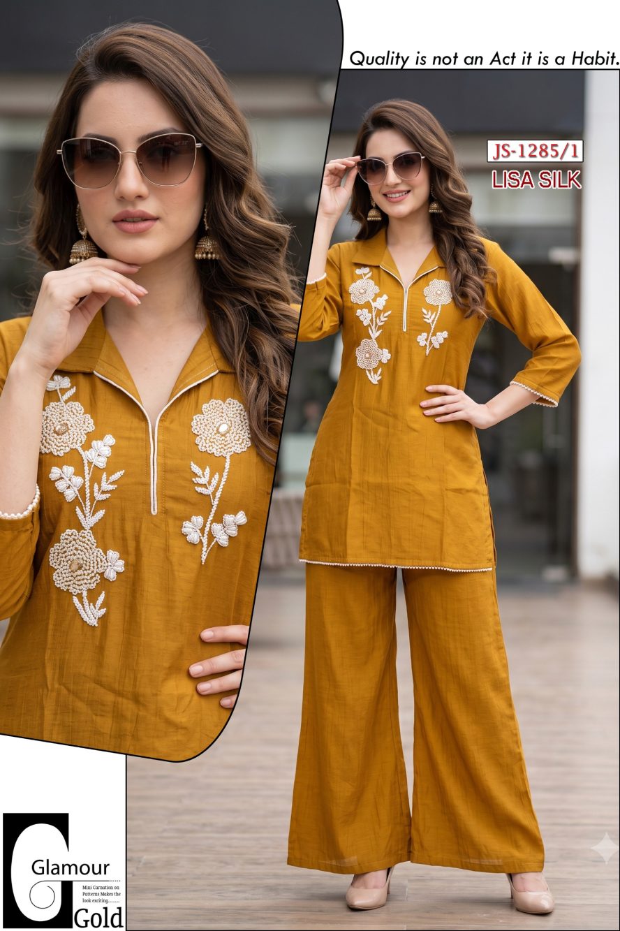 Dark Mustard Lisa Silk Co-ord Set